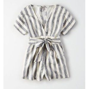 Grey and White AE Romper